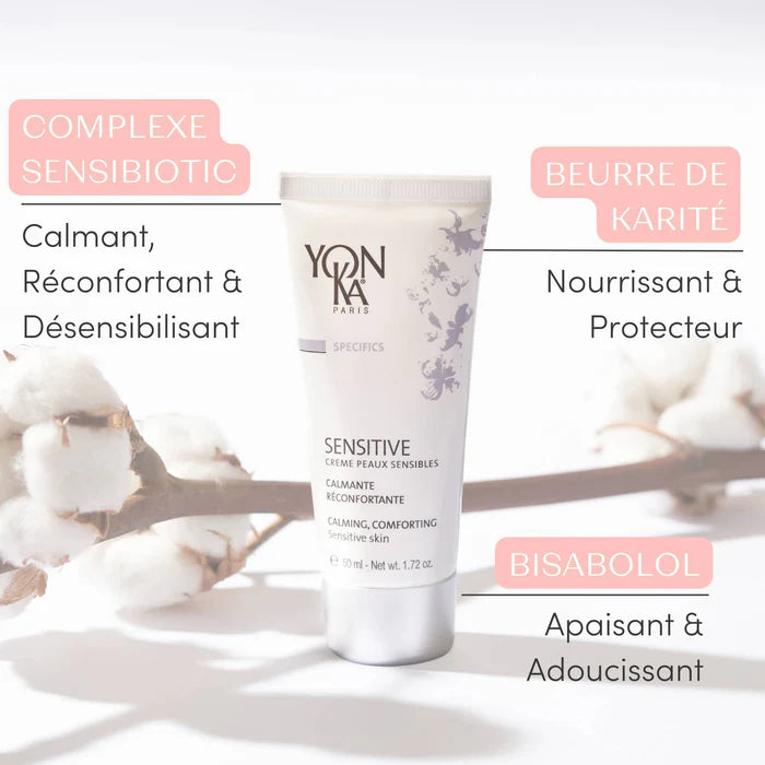 Yon-Ka - Sensitive Crème Peaux Sensibles 50 ml - Calmante et Réconfortante